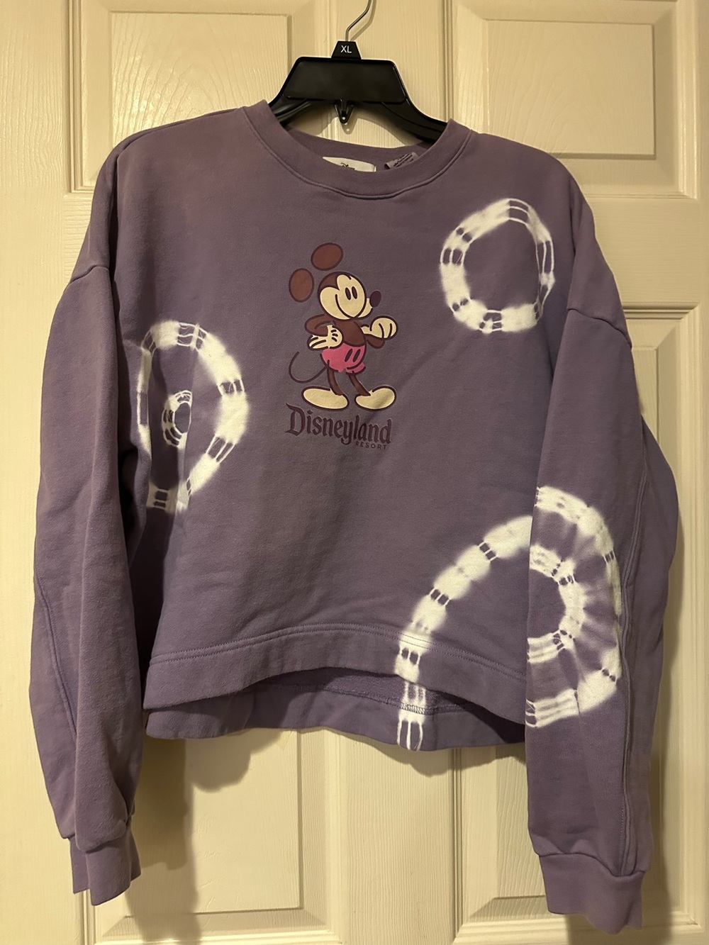 Large Disneyland Purple Mickey Tie-Dye Sweatshirt